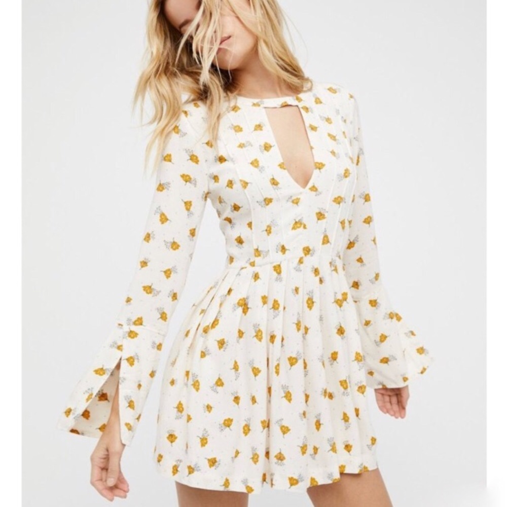 Free People Tegan Dress • Cream With Floral Print
